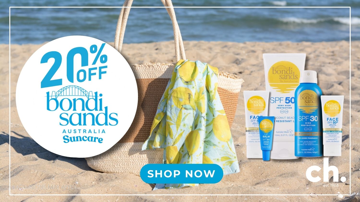 bondi sands 20% off selected lines at ch tralee